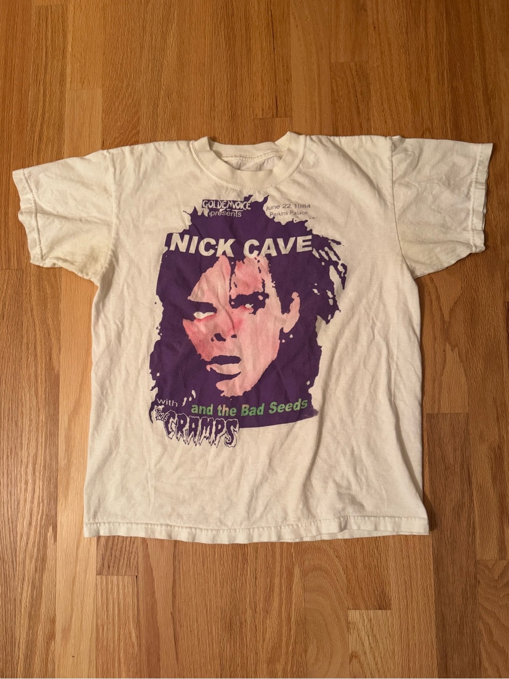 Ultra rare 1984 Nick Cave and the Cramps t shirt Otis and biscuits Long Beach CA